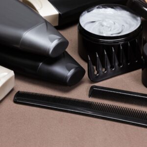 Male hair care products.